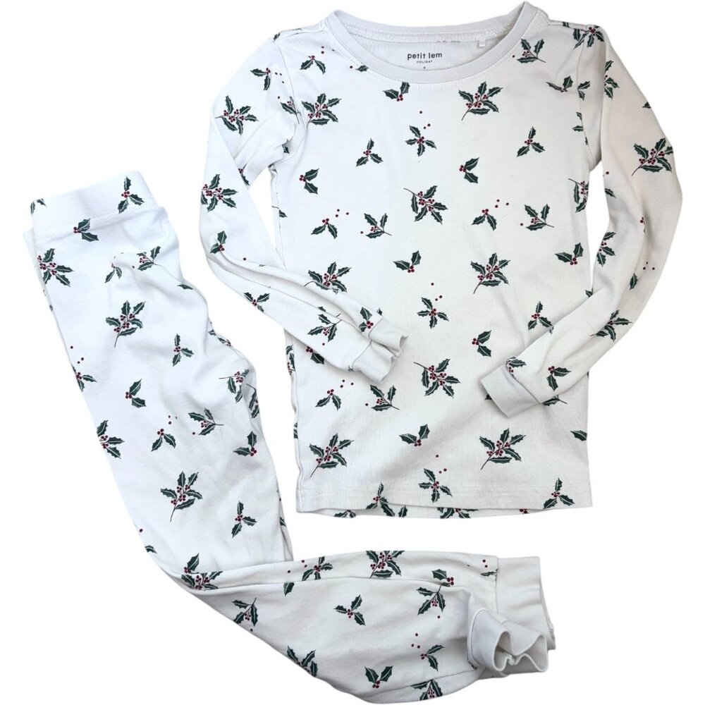 Petit Lem Christmas 2-piece Pajama Set Size 6 Small - Picture 2 of 5